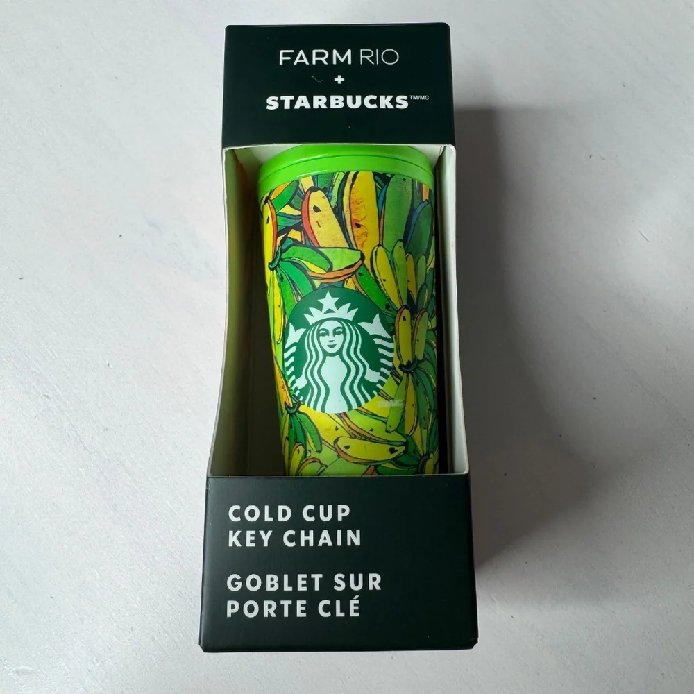 NWT Starbucks x FARM‎ RIO Cold Cup Keychain. Limited edition collaboration
